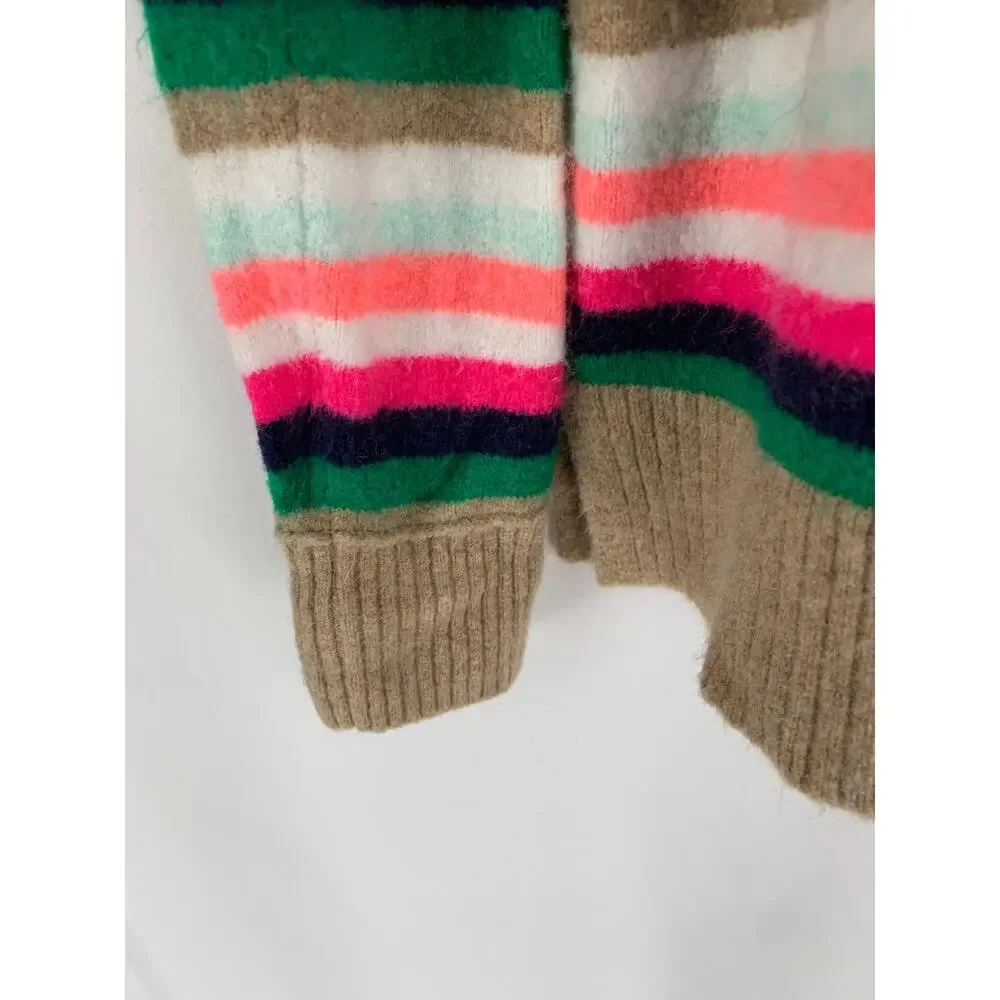 J. Crew Factory Extra Soft Yarn Striped Sweater Womens XS Long Sleeve